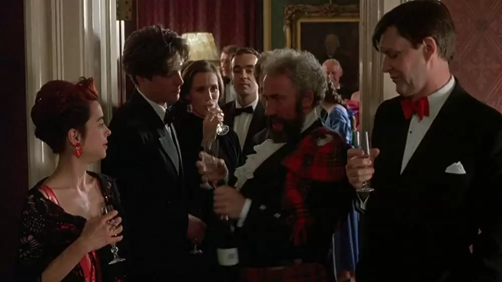 「フォー・ウェディング」クリスティン・スコット・トーマス & ヒュー・グラント & サイモン・キャロウ & ジョン・ハナー & シャーロット・コールマン & ジェームズ・フリートの画像