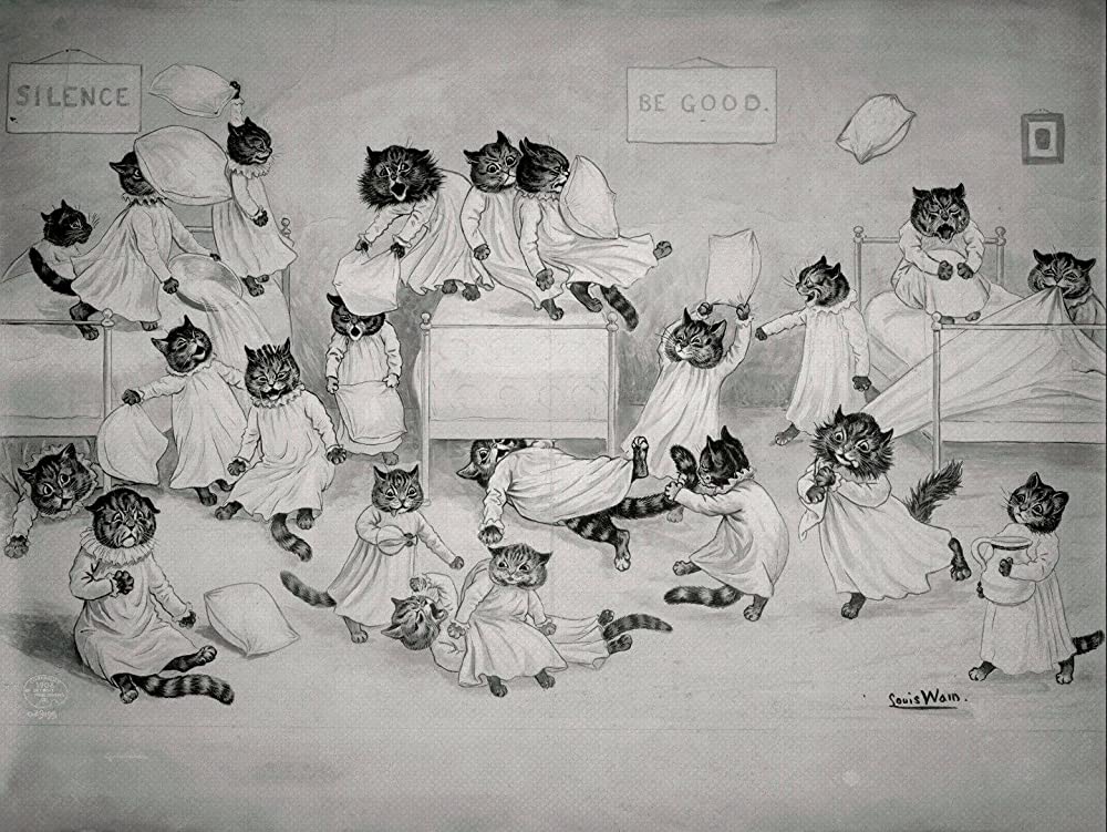 ルイス・ウェイン 生涯愛した妻とネコの画像