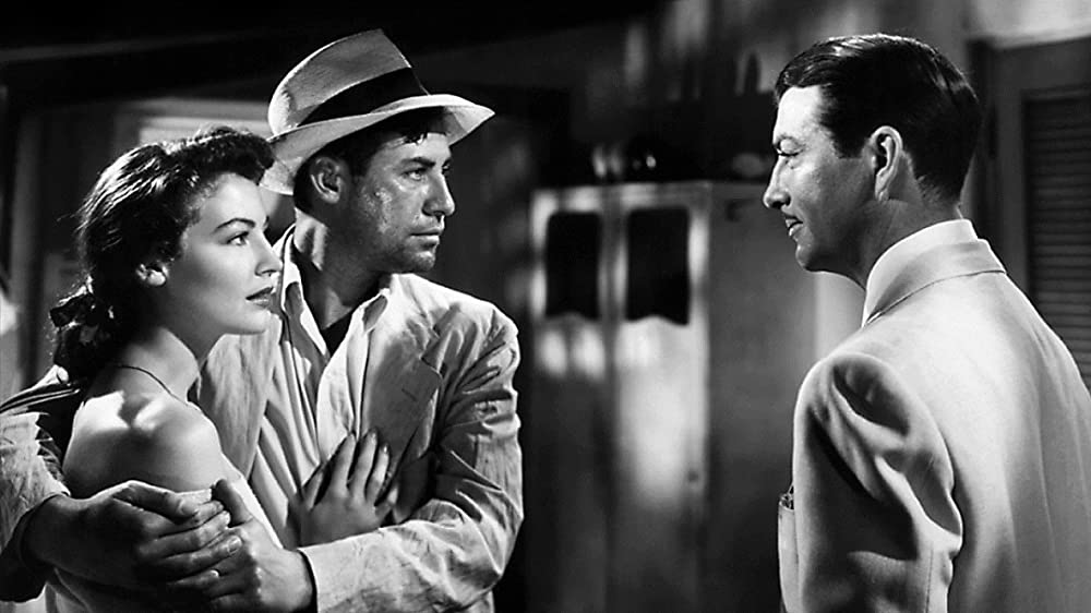 「賄賂」エバ・ガードナー & ロバート・テイラー & ジョン・ホディアクの画像