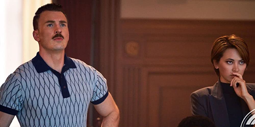 「グレイマン」クリス・エバンス & ジェシカ・ヘンウィックの画像