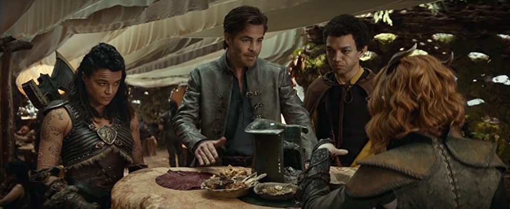 「ダンジョンズ＆ドラゴンズ／アウトローたちの誇り」ミシェル・ロドリゲス & クリス・パイン & ソフィア・リリス & ジャスティス・スミスの画像