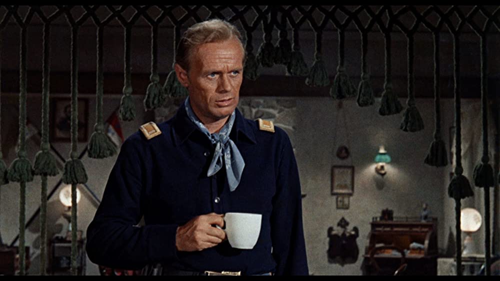 「馬上の二人」リチャード・ウィドマークの画像