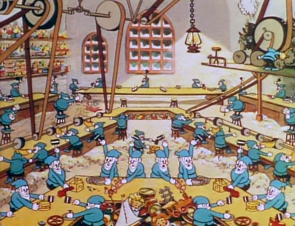 サンタのオモチャ工房の画像