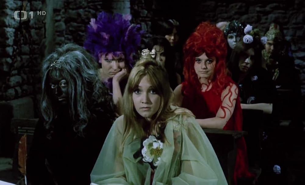 ほうきに乗った女の子の画像