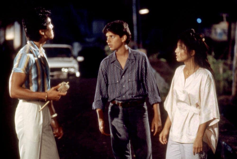 「ベスト・キッド2」タムリン・トミタ & ラルフ・マッチオ & ユージ・オクモトの画像