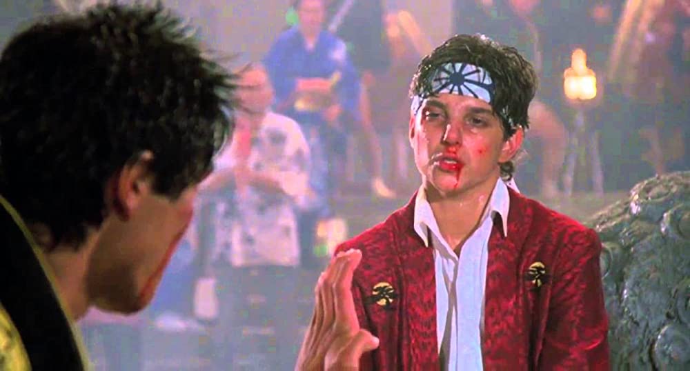 「ベスト・キッド2」ラルフ・マッチオ & 森田则之 & ユージ・オクモトの画像