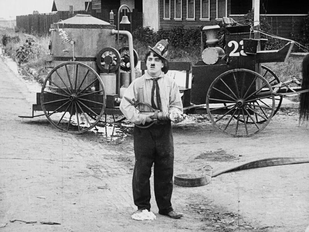 「チャップリンの消防士」チャールズ・スペンサー・チャップリンの画像