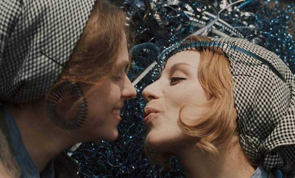 つながれたヒバリの画像