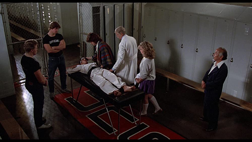 「ベスト・キッド」エリザベス・シュー & ラルフ・マッチオ & 森田则之 & Randee Hellerの画像