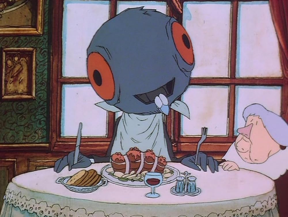 老婦人とハトの画像