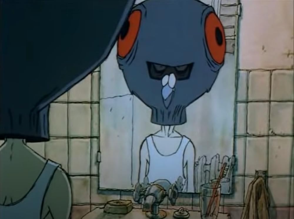 老婦人とハトの画像