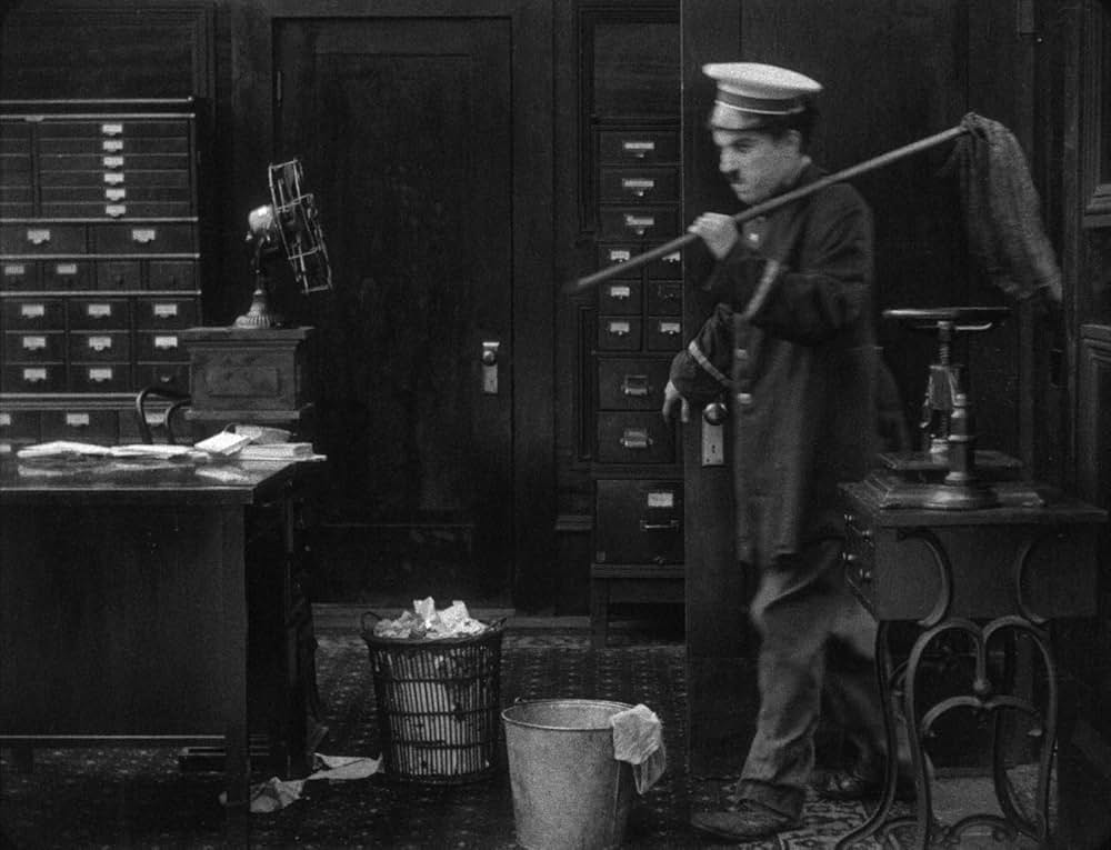 チャップリンの掃除夫の画像