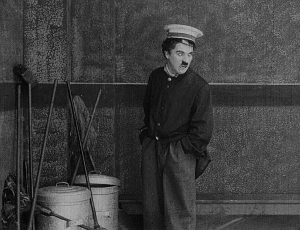 チャップリンの掃除夫の画像