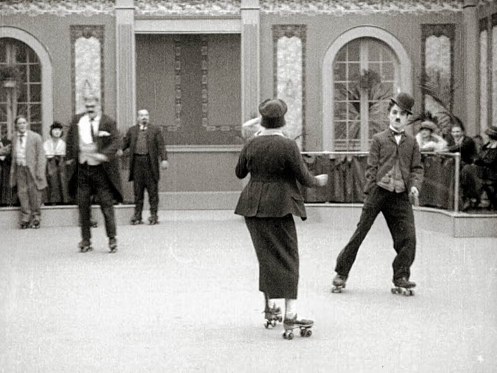 チャップリンのスケートの画像