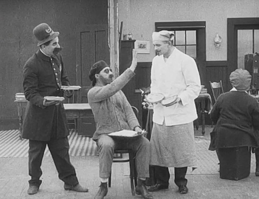 チャップリンの舞台裏の画像