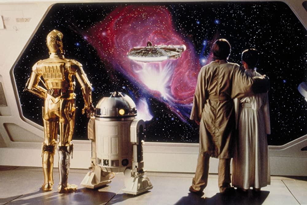 「スター・ウォーズ エピソード5／帝国の逆襲」アンソニー・ダニエルズ & キャリー・フィッシャー & マーク・ハミル & ケニー・ベイカーの画像