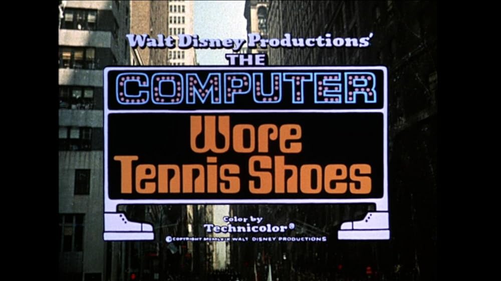 テニス靴をはいたコンピューターの画像