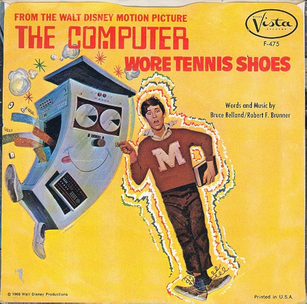 テニス靴をはいたコンピューターの画像