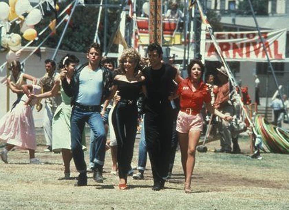 「グリース」ジョン・トラボルタ & ストッカード・チャニング & オリビア・ニュートン＝ジョン & ジェフ・コナウェイの画像