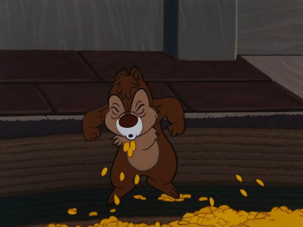 リスの雪かきの画像