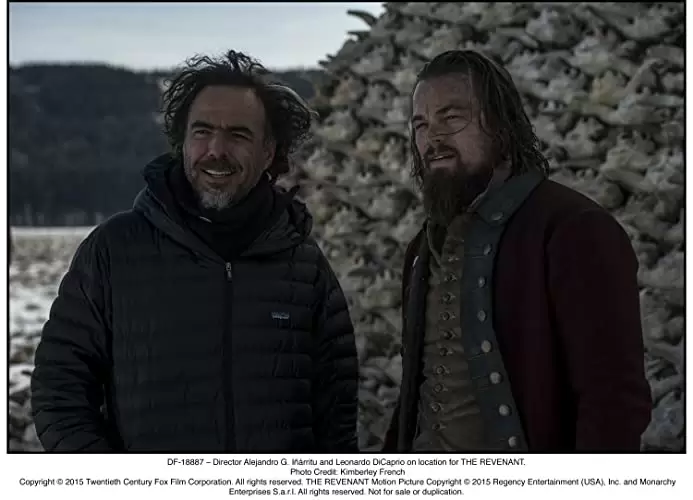 「レヴェナント：蘇えりし者」レオナルド・ディカプリオ & アレハンドロ・ゴンサレス・イニャリトゥの画像