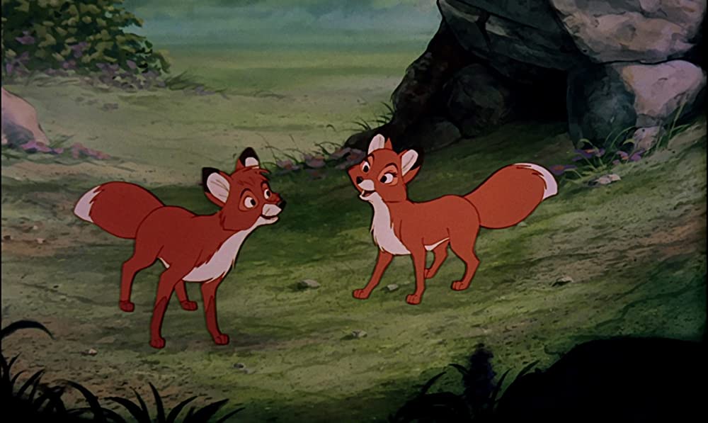 きつねと猟犬の画像