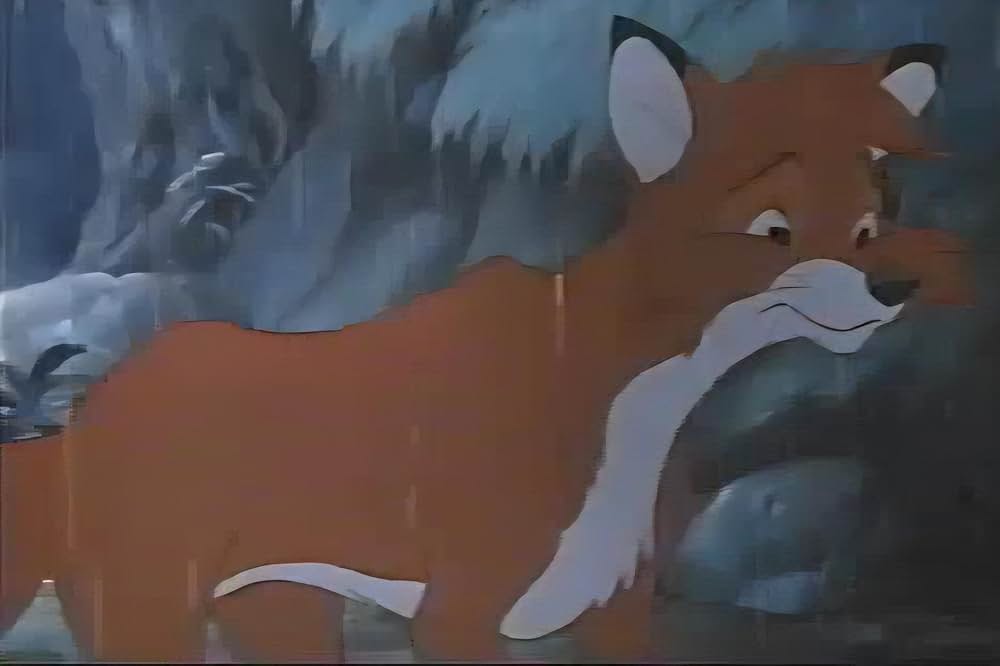 「きつねと猟犬」の画像