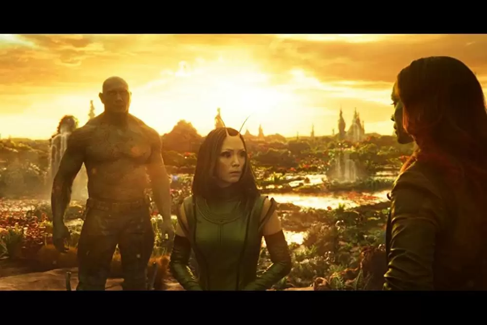 「ガーディアンズ・オブ・ギャラクシー：リミックス」ゾーイ・サルダナ & デイブ・バウティスタ & ポム・クレメンティエフの画像