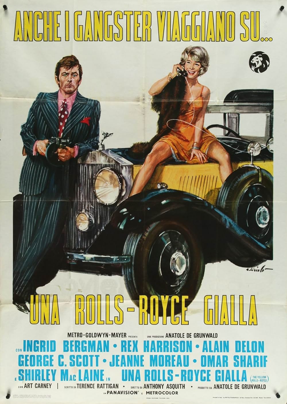 黄色いロールス・ロイスの画像