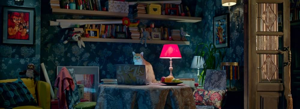 エルフと不思議な猫の画像