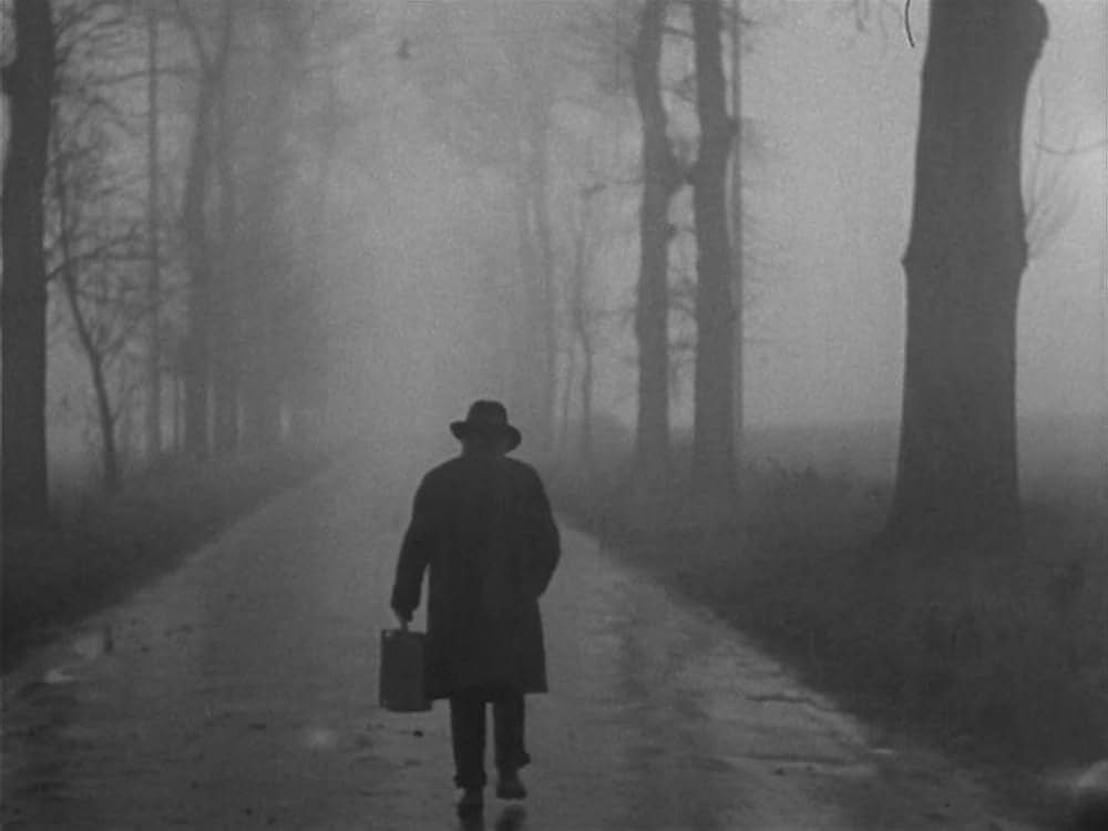 十字路の夜の画像