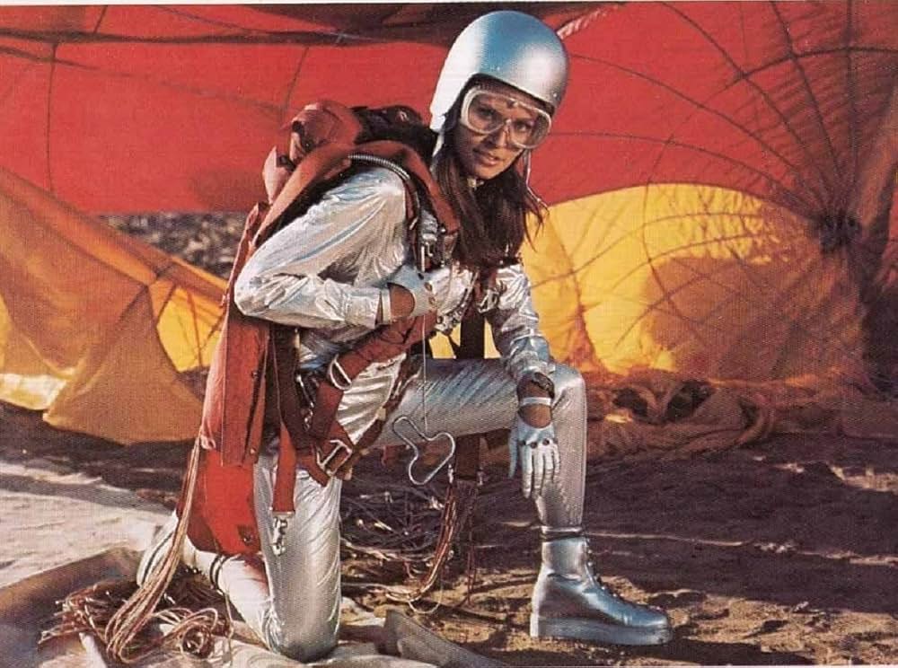 空から赤いバラの画像