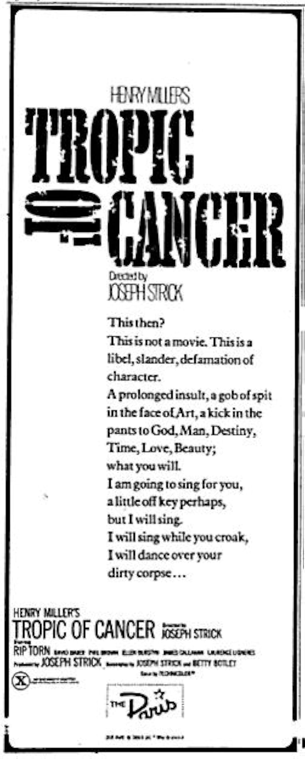 ヘンリー・ミラーの北回帰線の画像