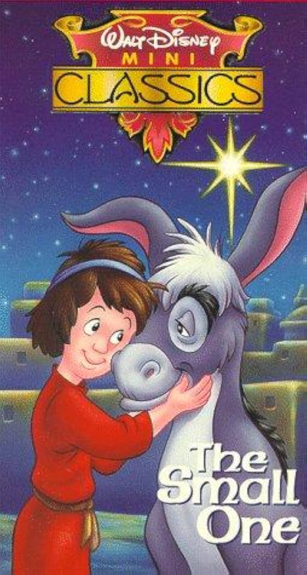 ロバと少年の画像