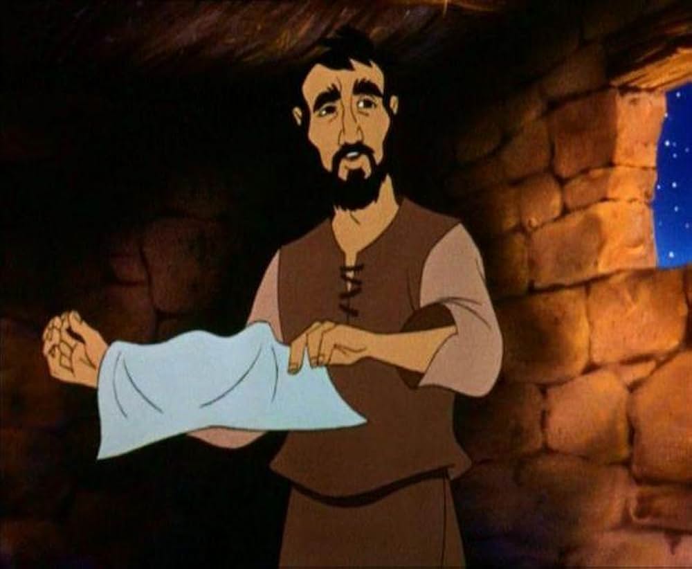 ロバと少年の画像