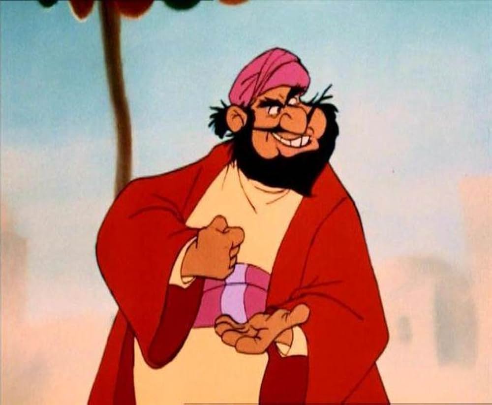 ロバと少年の画像