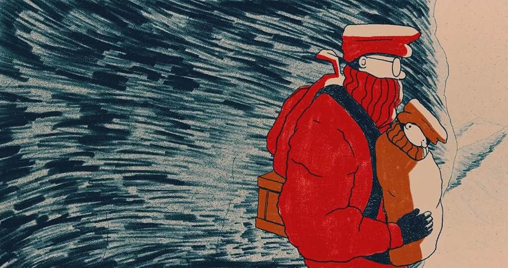 氷を売る親子／氷商人の写真
