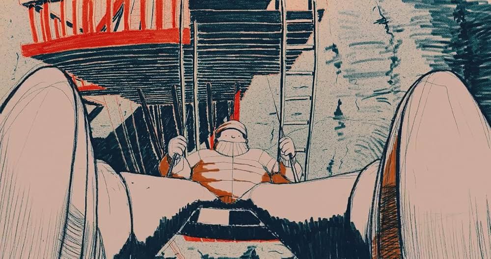 氷を売る親子／氷商人の画像