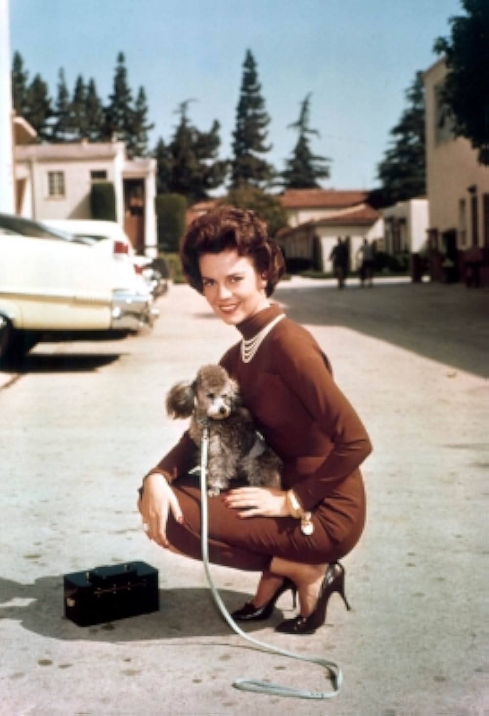 札束とお嬢さんの画像