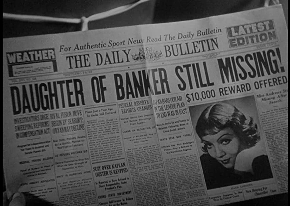 「或る夜の出来事」クローデット・コルベールの画像