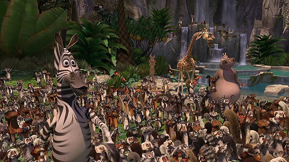 「マダガスカル」ジェイダ・ピンケット・スミス & クリス・ロック & デビッド・シュワイマー & サシャ・バロン・コーエン & セドリック・ジ・エンターテイナーの画像