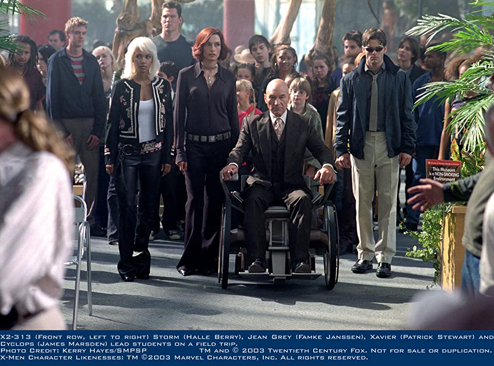 「X-MEN2」ファムケ・ヤンセン & ハル・ベリー & パトリック・スチュワート & ジェームズ・マースデンの画像