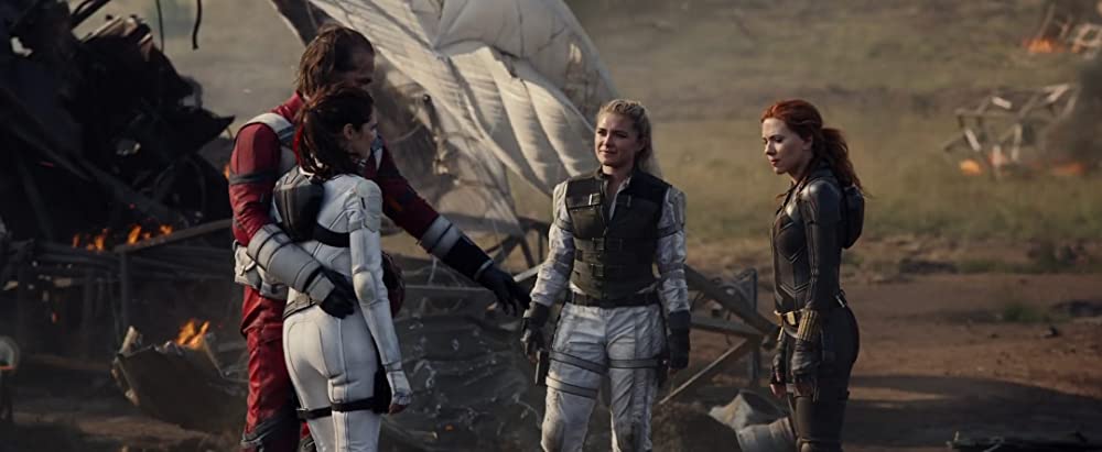 「ブラック・ウィドウ」レイチェル・ワイズ & スカーレット・ヨハンソン & デビッド・ハーバー & フローレンス・ピューの画像