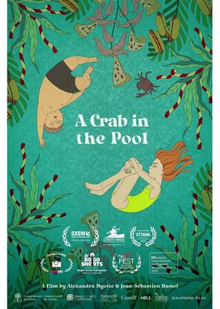 プールのカニのポスター