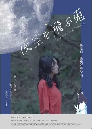 夜空を飛ぶ兎のポスター