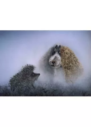 霧の中のハリネズミ／霧につつまれたハリネズミのポスター