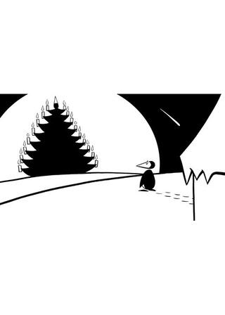 ペンギンのクリスマスのポスター