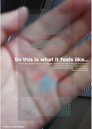 So this is what it feels like....のポスター