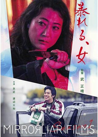 暴れる、⼥のポスター